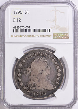 1796 Draped Bust Silver Dollar NGC F-12