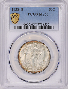 1938-D Walking Liberty Half Dollar PCGS MS-65