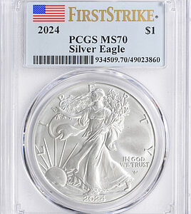 2024 $1 Silver Eagle First Strike PCGS MS-70