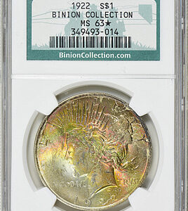 1922 Peace Silver Dollar NGC MS-63