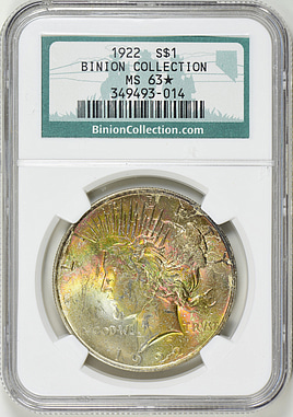 1922 Peace Silver Dollar NGC MS-63