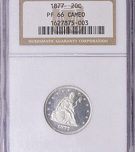 1877 Twenty-Cent Piece NGC Proof-66