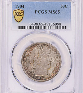 1904 Barber Half Dollar PCGS MS-65